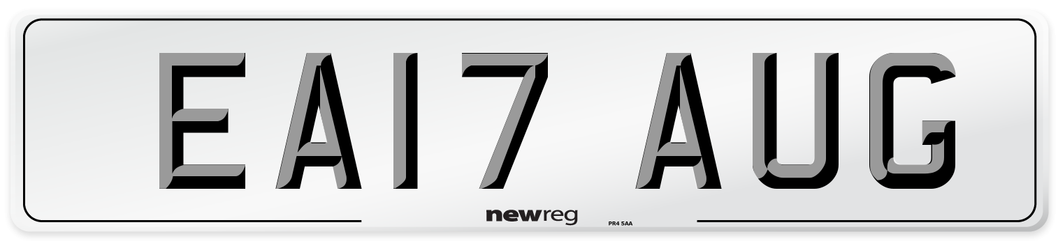 EA17 AUG Number Plate from New Reg